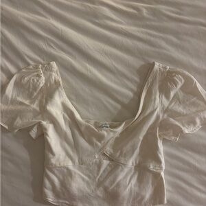 Elegant Cream Puff Sleeve Top